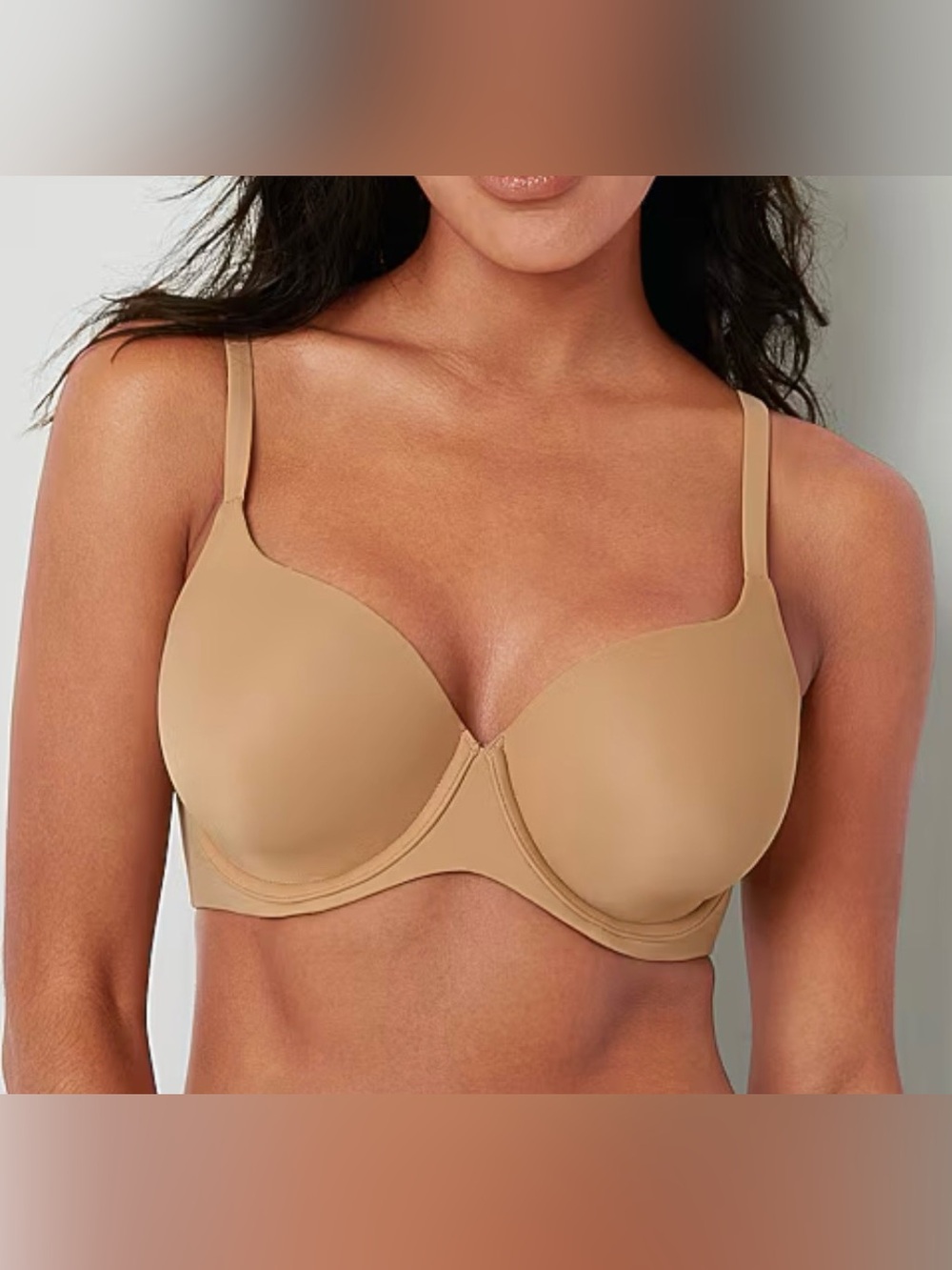 Ambrielle Everyday Underwire Full Coverage Bra 34 DD Pecan Praline
